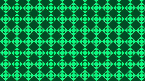 抽象的な幾何学的緑の四角形のパターン — ストックベクタ