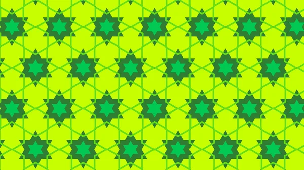 Patrón Estrellas Abstractas Verdes Ilustración Vectorial — Vector de stock