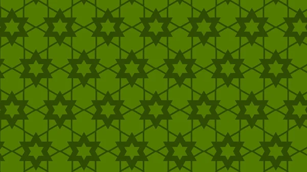 Padrão Estrelas Abstrato Verde Ilustração Vetorial — Vetor de Stock