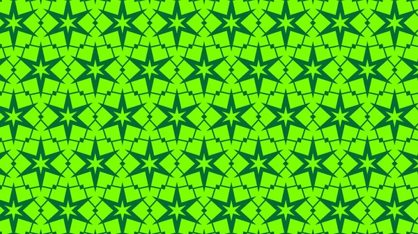 Patrón Estrellas Abstractas Verdes Ilustración Vectorial — Vector de stock