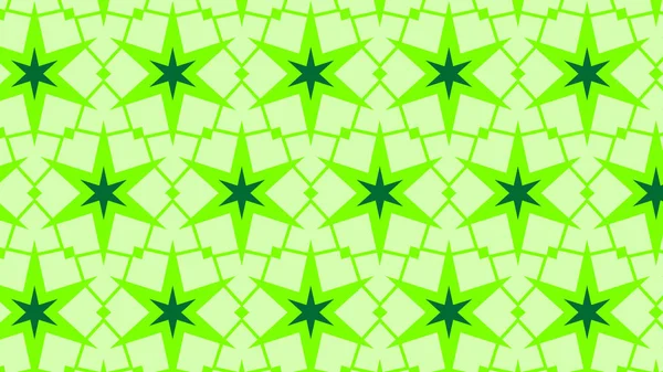 緑の抽象的な星のパターンベクトル図 — ストックベクタ