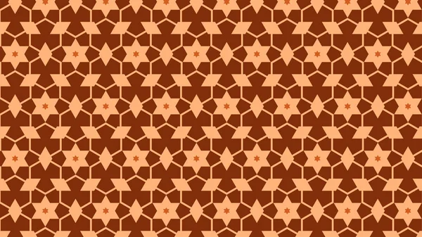 Naranja Estrellas Abstractas Patrón Vector Ilustración — Archivo Imágenes Vectoriales