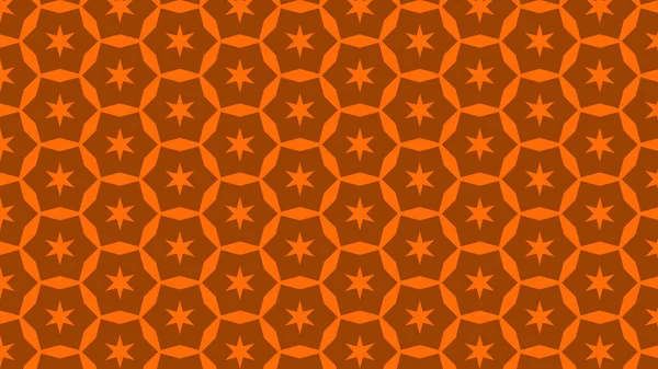 Naranja Estrellas Abstractas Patrón Vector Ilustración — Archivo Imágenes Vectoriales