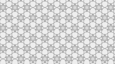 Gri soyut yıldız deseni, vektör illüstrasyonu