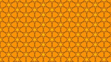 turuncu soyut yıldız deseni, vektör illüstrasyonu