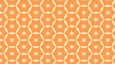 turuncu soyut yıldız deseni, vektör illüstrasyonu