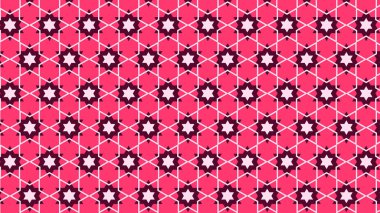 Pembe soyut yıldız deseni, vektör illüstrasyonu