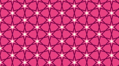 Pembe soyut yıldız deseni, vektör illüstrasyonu