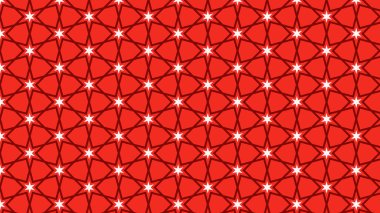kırmızı soyut yıldız deseni, vektör illüstrasyonu