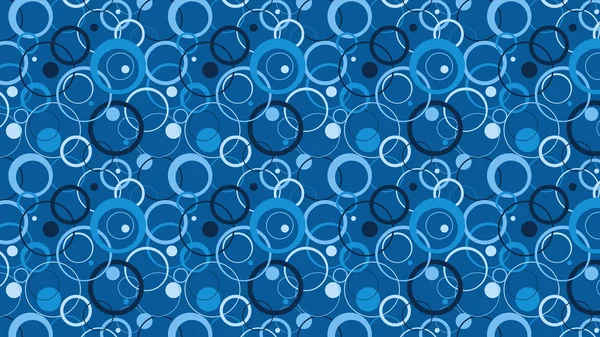 Motif Abstrait Cercles Bleus Illustration Vectorielle — Image vectorielle