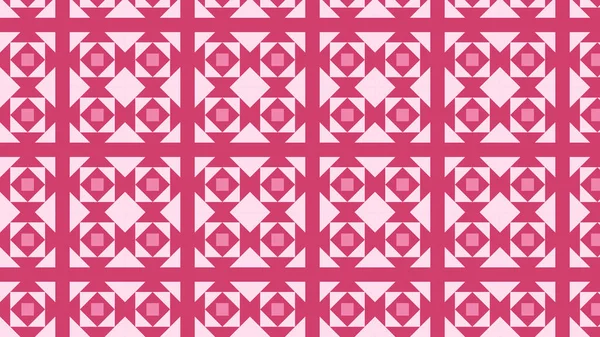 Abstracto Geométrico Patrón Cuadrados Color Rosa Vector Ilustración — Archivo Imágenes Vectoriales