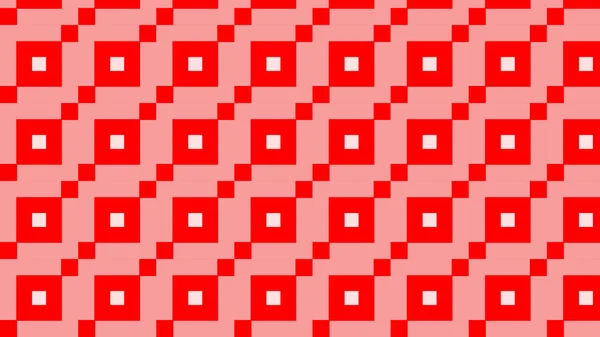 Abstraktní Geometrické Červené Čtverce Vzor Vektorové Ilustrace — Stockový vektor