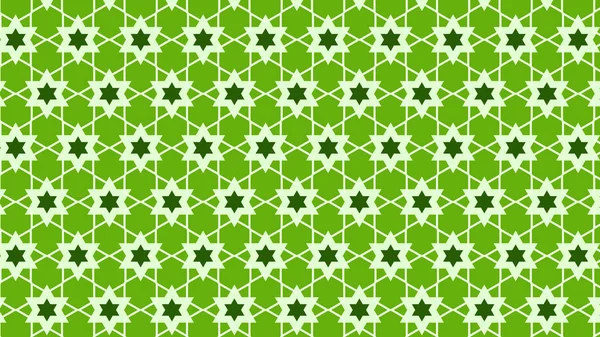 Padrão Estrelas Abstrato Verde Ilustração Vetorial — Vetor de Stock