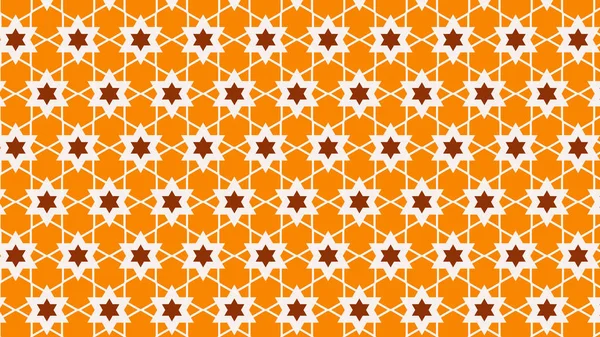 Naranja Estrellas Abstractas Patrón Vector Ilustración — Archivo Imágenes Vectoriales