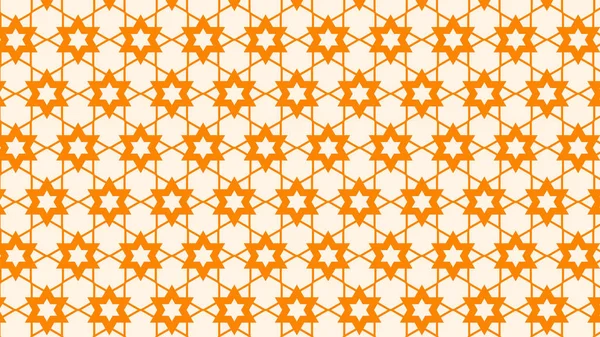 Laranja Abstrato Estrelas Padrão Ilustração Vetorial — Vetor de Stock