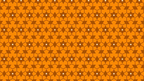 Naranja Estrellas Abstractas Patrón Vector Ilustración — Vector de stock