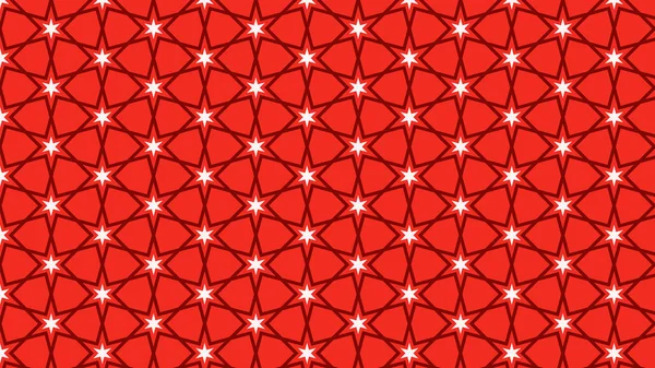 Patrón Estrellas Abstractas Rojas Ilustración Vectorial — Vector de stock