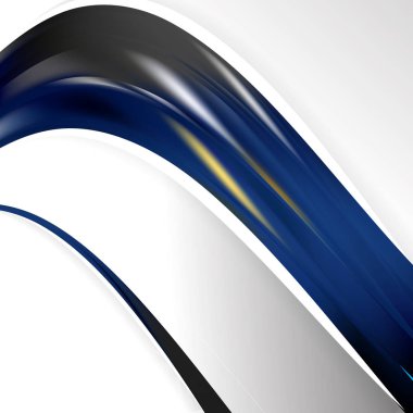 soyut siyah ve mavi dalga iş arka planı, vektör illüstrasyonu