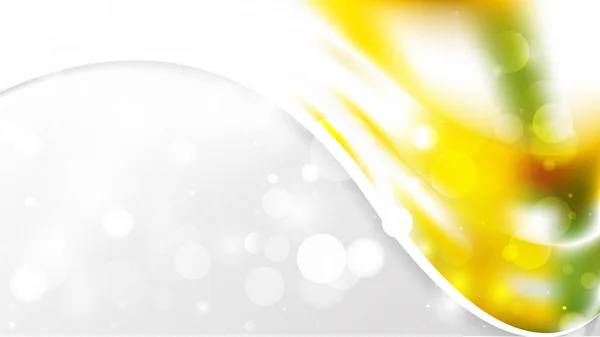 Abstrakcyjny Żółty Biały Fala Biznes Tło Wektor Ilustracja — Wektor stockowy