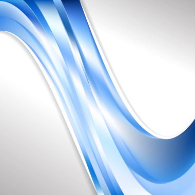 soyut mavi dalga iş arka planı, vektör illüstrasyonu