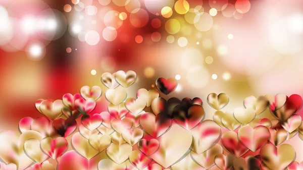 Love Hearts Background Full Frame Vector Illustration 14Th February Card — Stock Vector
