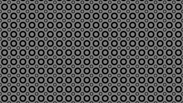 Vollrahmen Schwarze Kreise Muster Vektor Hintergrund — Stockvektor