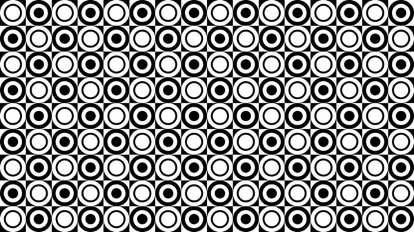 Πλήρες Πλαίσιο Μαύρο Και Άσπρο Μοτίβο Κύκλους Διάνυσμα Φόντο — Διανυσματικό Αρχείο