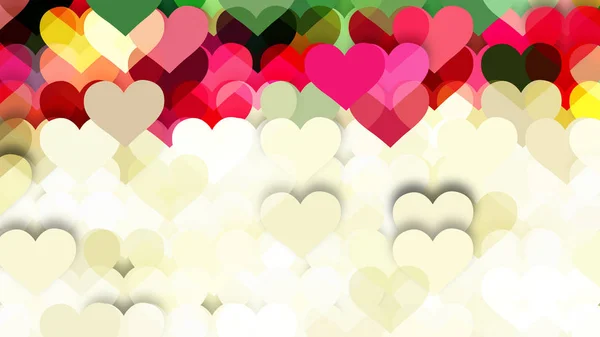 Vollformat Vektor Illustration Februar Karte Valentinstag Karte Mit Herzen — Stockvektor