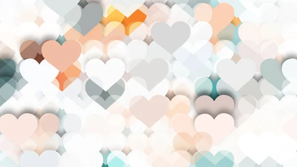 Coeur Amour Fond Illustration Vectorielle Plein Cadre Carte Février Carte — Image vectorielle