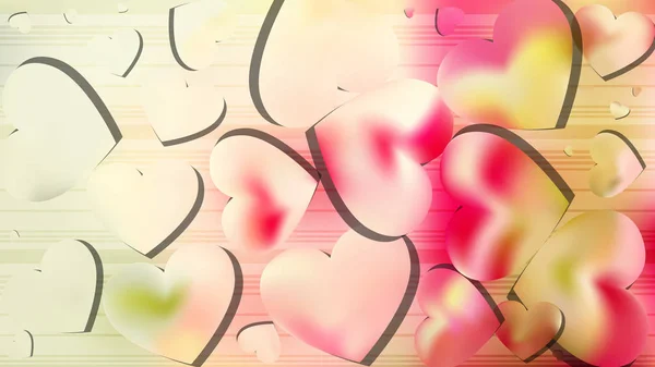Love Hearts Background Illustrazione Vettoriale Full Frame Febbraio Card Valentines — Vettoriale Stock