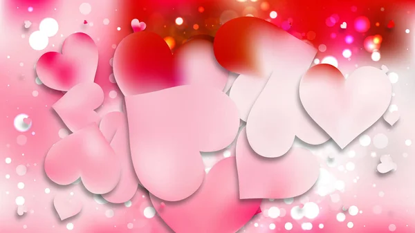 Vollformat Vektorbild Februar Karte Valentinstag Karte Mit Herzen — Stockvektor