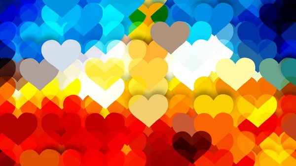 Amor Corações Fundo Quadro Completo Vetor Ilustração Fevereiro Cartão Cartão —  Vetores de Stock
