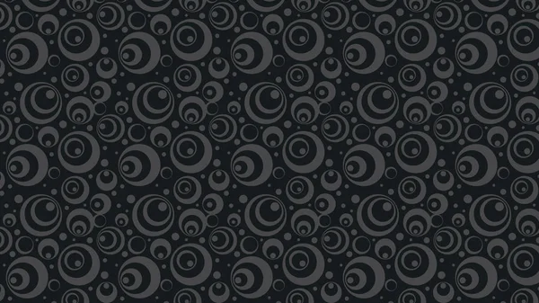 Full Frame Black Circles Pattern Vector Background — Stock Vector