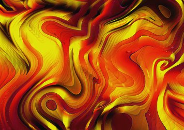 Dalgalı çizgileri olan soyut renkli arkaplan 