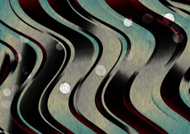 Eğri dalgalar, renkli soyut arkaplan 