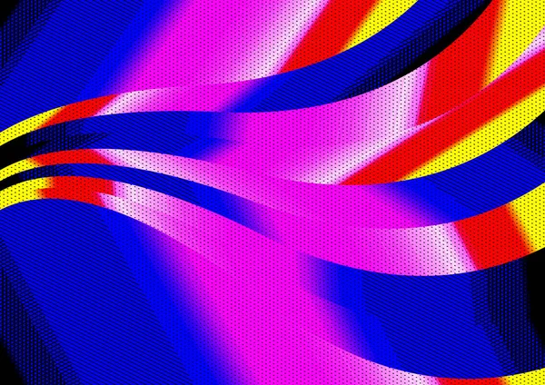波が流れる抽象的な色彩の背景 — ストック写真