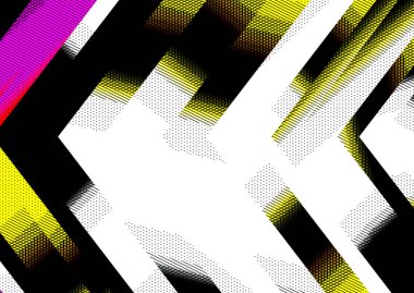 ok köşeli soyut renkli şablon 