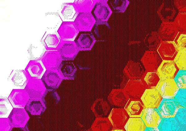 Formas Hexagonais Fundo Abstrato — Fotografia de Stock