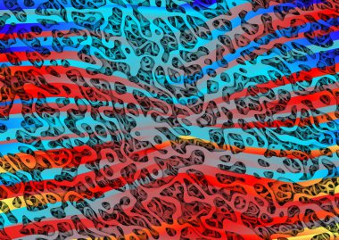 Dinamik eğri dalgaları, soyut arkaplan 