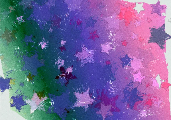 Fondo Colorido Abstracto Con Estrellas —  Fotos de Stock