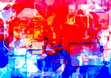 Noktalı soyut renkli şablon 