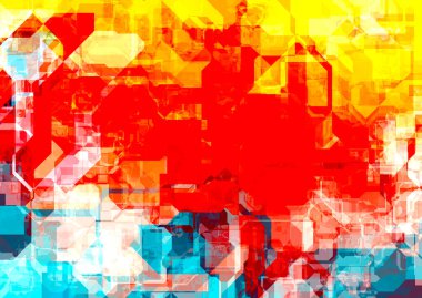 Noktalı soyut renkli şablon 