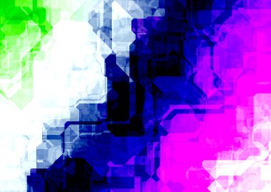 Kareler ve mozaiklerle soyut renkli arkaplan 