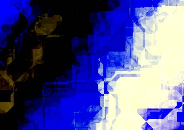 Fundo Abstrato Azul Com Formas — Fotografia de Stock