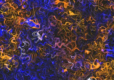 Karmaşık eğri çizgileri ve spiralleri olan soyut arkaplan 