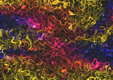 Karmaşık eğri çizgileri ve spiralleri olan soyut arkaplan 