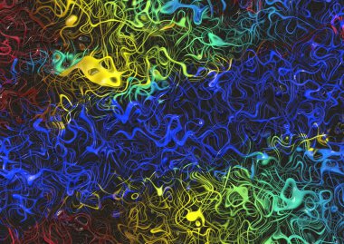 Karmaşık eğri çizgileri ve spiralleri olan soyut arkaplan 