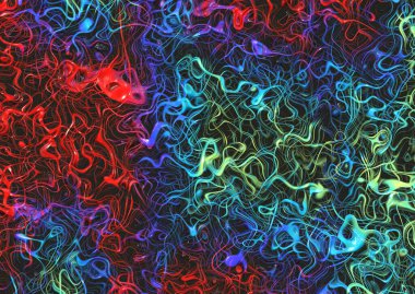 Karmaşık eğri çizgileri ve spiralleri olan soyut arkaplan 