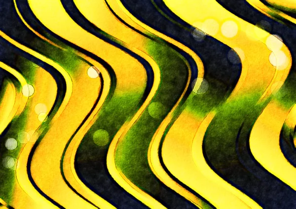 曲線波色の抽象的な背景 — ストック写真