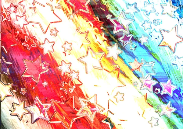 Fundo Colorido Abstrato Com Estrelas — Fotografia de Stock
